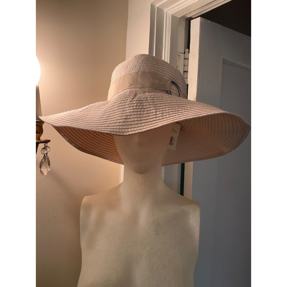 NWT Ralph Lauren Tan Beige Natural Wide Brim Sun Hat Women's M